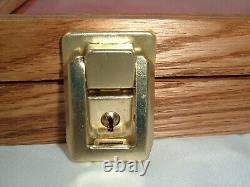 18 X 24 X 3 OAK wood showcase display wood secure locks glass