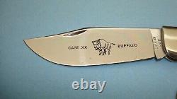 1965 1969 CASE XX USA P172 BUFFALO WOOD HANDLES FOLDING KNIFE With DISPLAY BOX