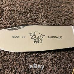 1971 CASE XX P172 9-Dot BUFFALO Hand Made Pakkawood Bulldog Knife withDisplay Box