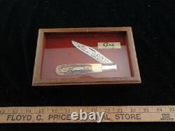 1979 Case Founders 1 Blade 5143 Ssp Daddy Barlow Knife Burnt Stag & Display Box