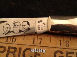 1979 Case Founders 1 Blade 5143 Ssp Daddy Barlow Knife Burnt Stag & Display Box