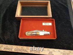 1979 Case Founders 1 Blade 5143 Ssp Daddy Barlow Knife Burnt Stag & Display Box