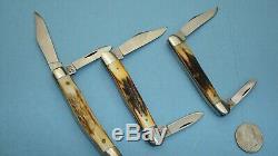 1980 CASE XX USA 75th ANNIVERSARY 7 GENUINE STAG HANDLE KNIFE SET With DISPLAY BOX