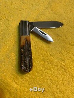 1982 Case XX Barlow 3 Piece Stag Knife Set With Wooden Display Box 1416- 5000