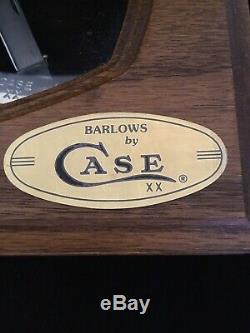 1982 Case Xx, Barlow 3 Piece Stag Knife Set, With Wooden Display Box 1145 5000