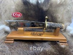 1985 Case XX The Legends Stag Big Bowie Knife & Walnut Display Mint Box SN312