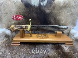 1985 Case XX The Legends Stag Big Bowie Knife & Walnut Display Mint Box SN312