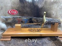 1985 Case XX The Legends Stag Big Bowie Knife & Walnut Display Mint Box SN312