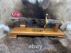 1985 Case XX The Legends Stag Big Bowie Knife & Walnut Display Mint Box SN312