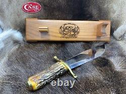 1985 Case XX The Legends Stag Big Bowie Knife & Walnut Display Mint Box SN312