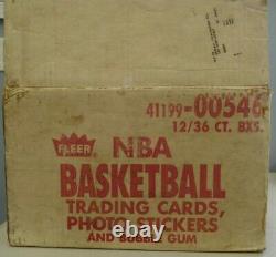 1986 Fleer Basketball Display Case with 12 Mint Empty Boxes Jordan Rookie Year