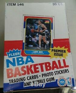 1986 Fleer Basketball Display Case with 12 Mint Empty Boxes Jordan Rookie Year