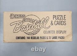 1987 Donruss 144 Packs & 72 All-Star Pop-Up Counter Display = 6 Boxes SEALED