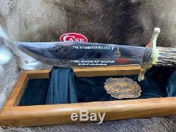 1992 Case XX Dale Earnhardt Stag Big Bowie Knife & Walnut Display Mint Box SN475