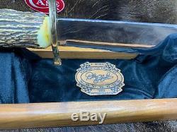 1992 Case XX Dale Earnhardt Stag Big Bowie Knife & Walnut Display Mint Box SN475