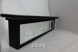 2 DISPLAY CASES withGlass Wood Shadow Box Cabinets WITH 47 shot glasses