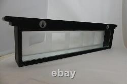 2 DISPLAY CASES withGlass Wood Shadow Box Cabinets WITH 47 shot glasses