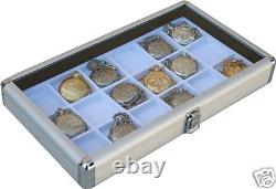 2 Pocket 18 Watch Show Case Display Antique Jewelry Supply box pocket watches