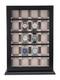 20 Piece Black Wood Watch Display Wall Hanging Case Organizer