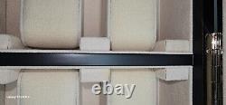 20 Piece Black Wood Watch Display Wall Hanging Case Organizer