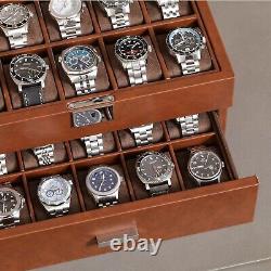 20 Slot Leather Watch box Luxury Watch Case Display Jewelry Organizer