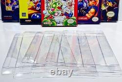 200 NINTENDO NES Box Protectors Custom Made Clear Video Game Display Cases CIB