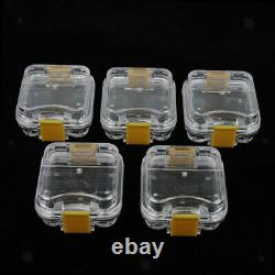 200 PCS Acrylic Jewelry Storage Box Dental Hinged Display Membrane Denture Cases