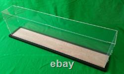 20L x 20W x 20H display case with 3/16 thick acrylic black wood frame base