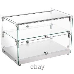 22 Dry Glass Countertop Bakery Display Case, Dual Service