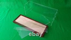 23 x 5 x 8 Acrylic Display Case for Trucks Ocean Liner Cruise Ships Walnut base
