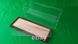 23 x 5 x 8 Acrylic Display Case for Trucks Ocean Liner Cruise Ships Walnut base