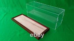 23 x 5 x 8 Acrylic Display Case for Trucks Ocean Liner Cruise Ships Walnut base