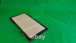 23L x 10W x 6H display case with 1/8 thick acrylic black wood frame base
