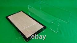 23L x 10W x 6H display case with 1/8 thick acrylic black wood frame base