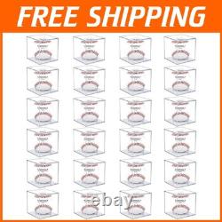 24 Pack Baseball Display Case UV Protected Acrylic Boxes