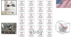 24 Pack Baseball Display Case UV Protected Acrylic Boxes
