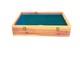 24 x 18 x 5 Extra Thick Cedar Wood Display Case with Glass Top & Green Velvet