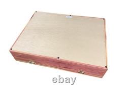 24 x 18 x 5 Extra Thick Cedar Wood Display Case with Glass Top & Green Velvet