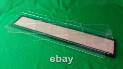 24L X 11W X 10H display case with 3/16 thick acrylic black wood frame base