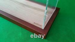25L x 8.5W x 10H Table Top Acrylic Display Case with Walnut Wooden frame Base