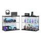 2pcs LED Glass Display Case for Collectibles, Display Box with Human Sensor, Black