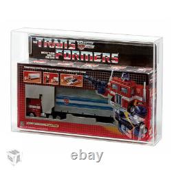 2x Acrylic Display Case-Boxed Hasbro Transformers G1 Optimus Prime MIB (TFC-001)
