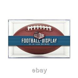(3) BallQube Football Holder Sports Memorabilia Display Case Box