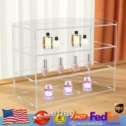 3-Layer Acrylic Clear Display Holder Showcase Collectibles Storage Cabinet Box