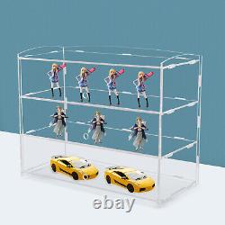 3-Layer Acrylic Clear Display Holder Showcase Collectibles Storage Cabinet Box