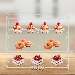 3-Layer Acrylic Clear Display Holder Showcase Collectibles Storage Cabinet Box