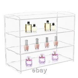 3-Layer Acrylic Clear Display Holder Showcase Collectibles Storage Cabinet Box