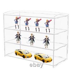 3-Layer Acrylic Clear Display Holder Showcase Collectibles Storage Cabinet Box