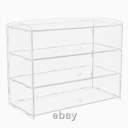 3-Layer Acrylic Clear Display Holder Showcase Collectibles Storage Cabinet Box