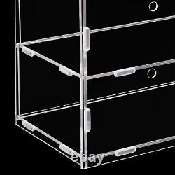 3-Layer Acrylic Clear Display Holder Showcase Collectibles Storage Cabinet Box